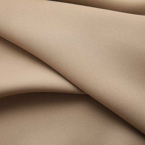 Gordijnen verduisterend met haken 2 st 140x225 cm taupe 3