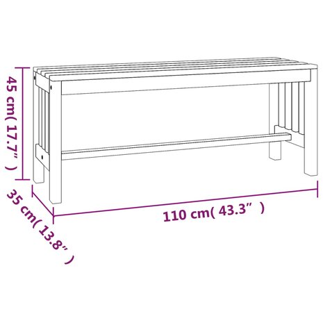 Tuinbank 110 cm massief eucalyptushout 6