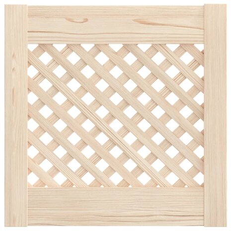 Kastdeuren met latwerk 2 st 39,5x39,5 cm massief grenenhout 3