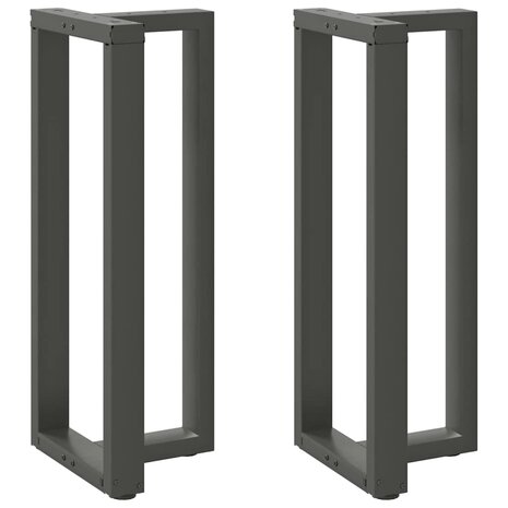 Bartafelpoten 2 st T-vormig 40x35x(100-101) cm staal antraciet 1