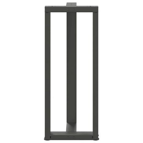 Bartafelpoten 2 st T-vormig 40x35x(100-101) cm staal antraciet 6