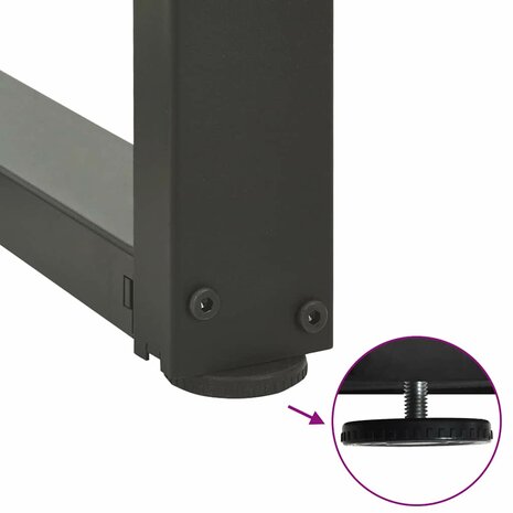 Bartafelpoten 2 st T-vormig 40x35x(100-101) cm staal antraciet 9