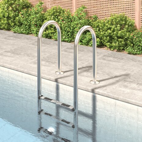 Zwembadladder 54x38x158 cm 304 roestvrijstaal 1
