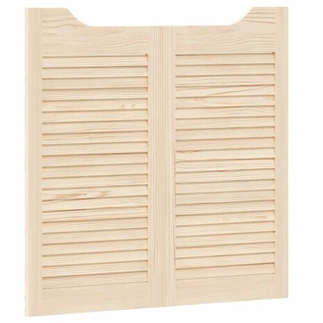 Draaideuren louvredesign 1-paar 80x80 cm massief grenenhout 4