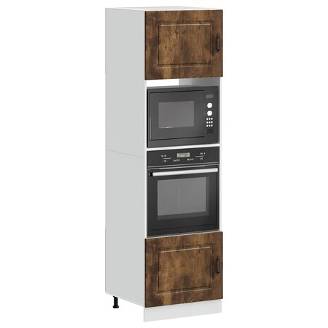 Ovenkasten 2 st Kalmar bewerkt hout gerookt eikenkleurig 1