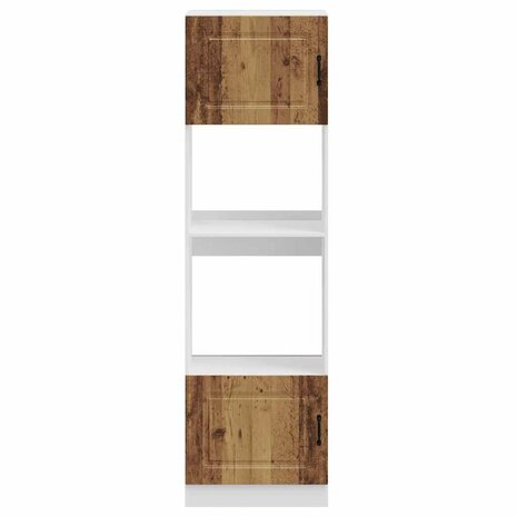 Ovenkasten 2 st Kalmar bewerkt hout oud houtkleurig 4