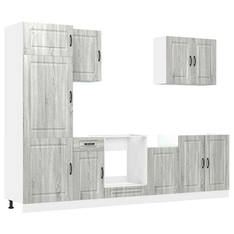 7-delige Keukenkastenset Kalmar bewerkt hout grijs sonoma eiken 2