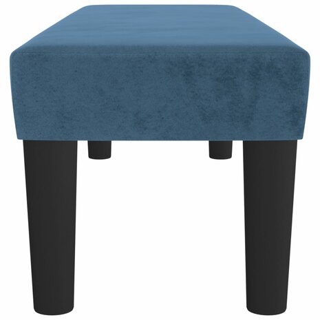 Bankje 100x30x30 cm fluweel donkerblauw 4