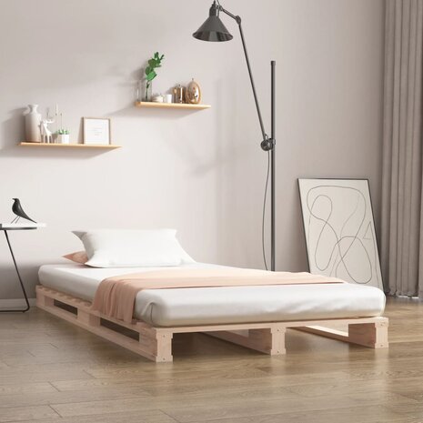 Palletbed massief grenenhout 100x200 cm 1