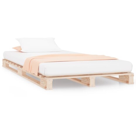 Palletbed massief grenenhout 90x190 cm 2