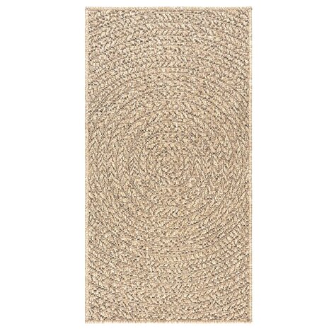 Vloerkleed ZIZUR binnen en buiten 60x110 cm jute look 4