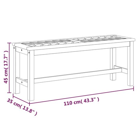 Tuinbank 110 cm massief acaciahout 7