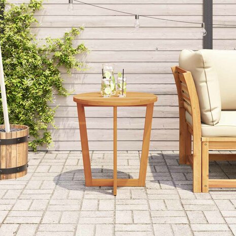 Tuinbijzettafel rond Ø70x75 cm massief acaciahout 3