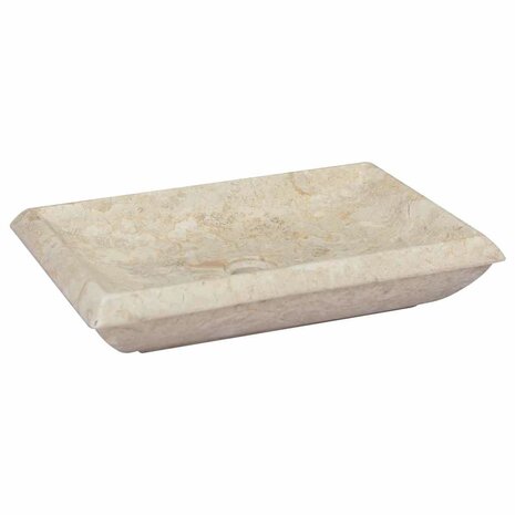 Gootsteen 50x35x10 cm marmer crèmekleurig 1