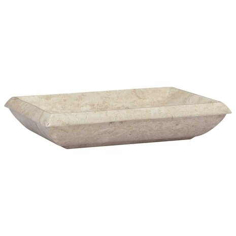 Gootsteen 50x35x10 cm marmer crèmekleurig 2