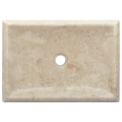 Gootsteen 50x35x10 cm marmer crèmekleurig 5