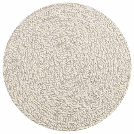 Vloerkleed ZIZUR crème binnen en buiten Ø 90 cm jute look 3