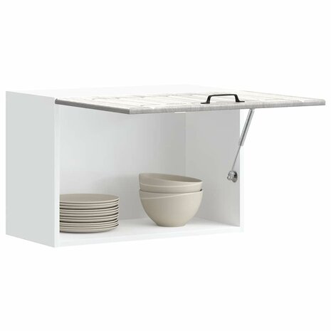 Keukenwandkast Lucca bewerkt hout grijs sonoma eikenkleur 1