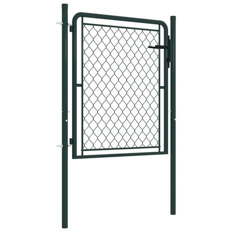 Poort 100x75 cm staal groen 2