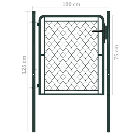 Poort 100x75 cm staal groen 4