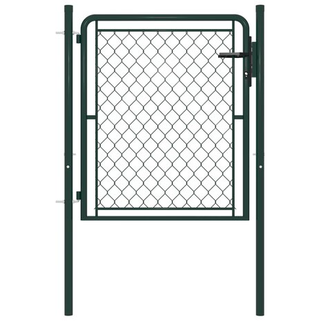 Poort 100x100 cm staal groen 1