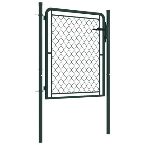 Poort 100x100 cm staal groen 2