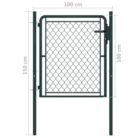 Poort 100x100 cm staal groen 4