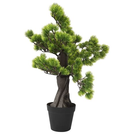 Kunstplant met pot pinus bonsai 60 cm groen 1