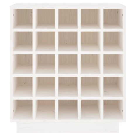 Wijnkast 55,5x34x61 cm massief grenenhout wit 5