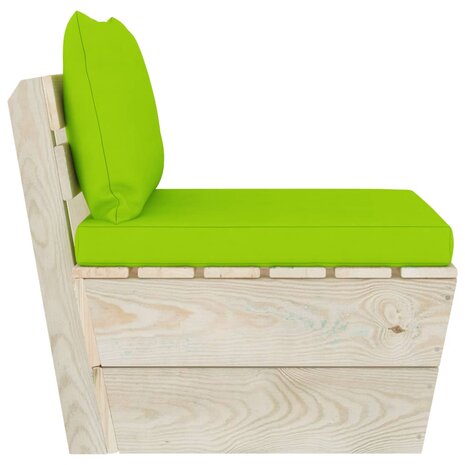 Tuinmiddenbank met kussens pallet geïmpregneerd vurenhout 4
