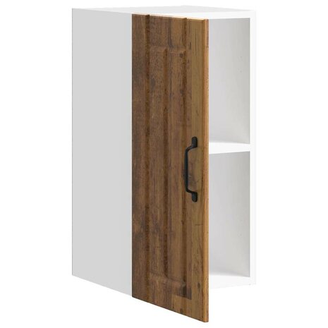 Keukenwandkast Lucca bewerkt hout oud houtkleurig 5