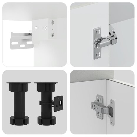 8-delige Keukenkastenset Kalmar bewerkt hout betongrijs 7