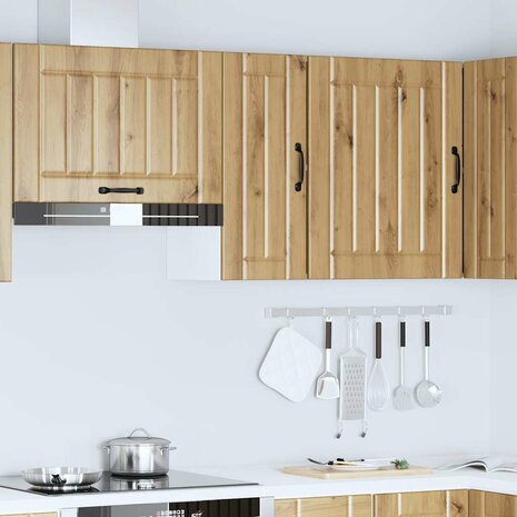 Keukenwandkast Lucca bewerkt hout artisanaal eikenkleur 3