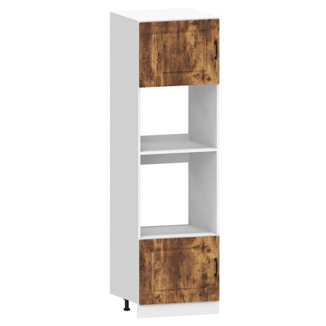 7-delige Keukenkastenset Kalmar bewerkt hout gerookt eiken 5