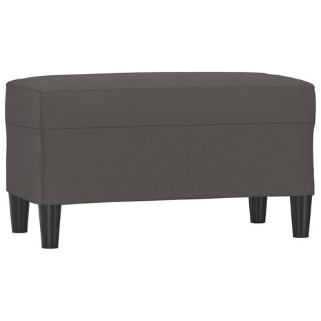 Bankje 70x35x41 cm kunstleer grijs 2