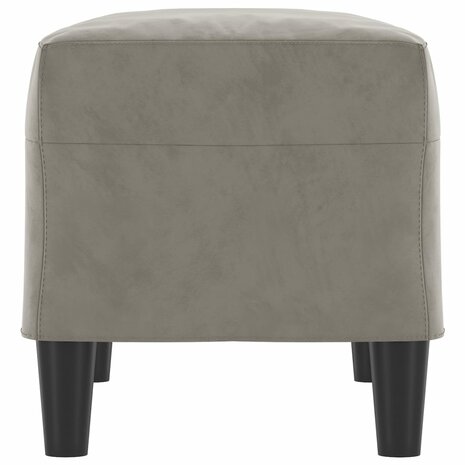Bankje 70x35x41 cm fluweel lichtgrijs 4