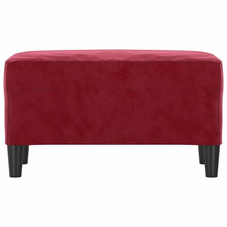 Bankje 70x35x41 cm fluweel wijnrood 3