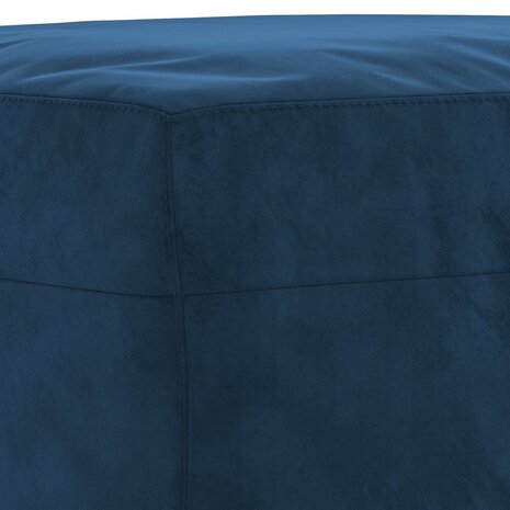 Bankje 70x35x41 cm fluweel blauw 5