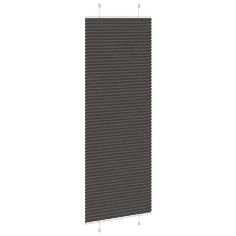 Plissé rolgordijn 75x200 cm stofbreedte 74,4 cm polyester zwart 4