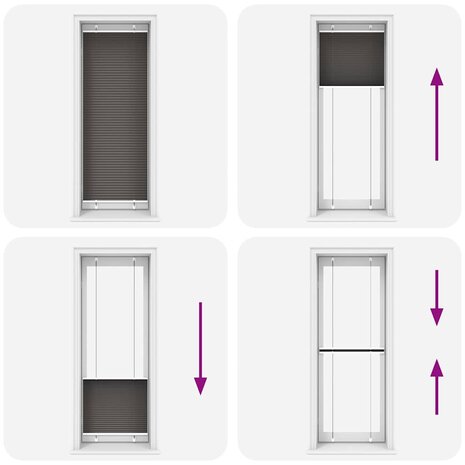 Plissé rolgordijn 80x200 cm stofbreedte 79,4 cm polyester zwart 8