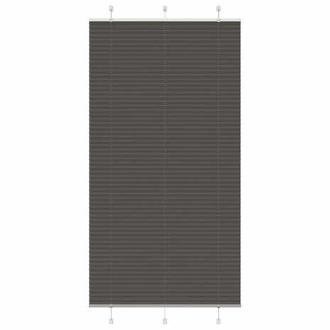 Plissé rolgordijn 110x200cm stofbreedte 109,4cm polyester zwart 1