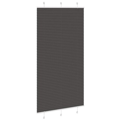 Plissé rolgordijn 110x200cm stofbreedte 109,4cm polyester zwart 3