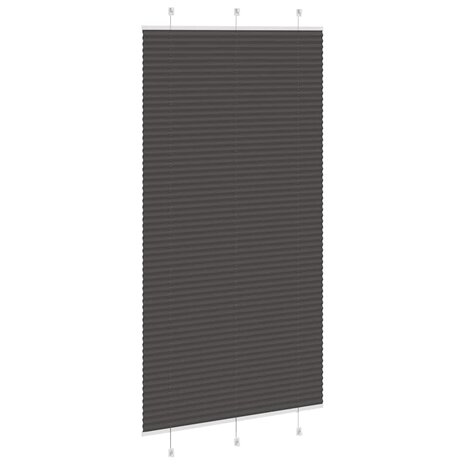 Plissé rolgordijn 110x200cm stofbreedte 109,4cm polyester zwart 4