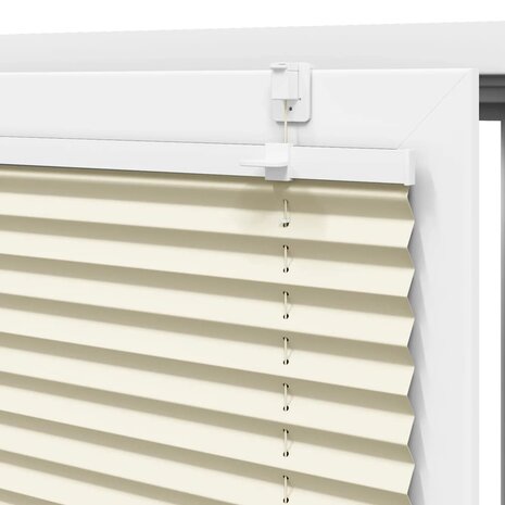 Plissé rolgordijn 40x200 cm stofbreedte 39,4 cm polyester crème 9