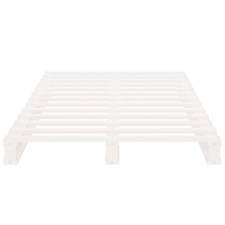 Palletbed massief grenenhout wit 90x190 cm 5