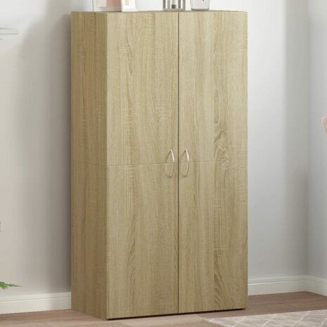 Archiefkast 60x32x115 cm bewerkt hout sonoma eikenkleurig 1