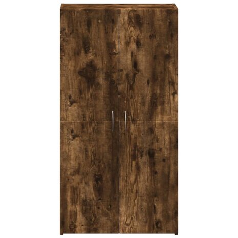 Archiefkast 60x32x115 cm bewerkt hout gerookt eikenkleurig 4