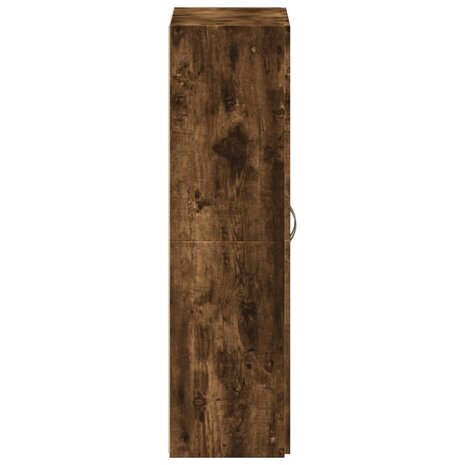 Archiefkast 60x32x115 cm bewerkt hout gerookt eikenkleurig 5