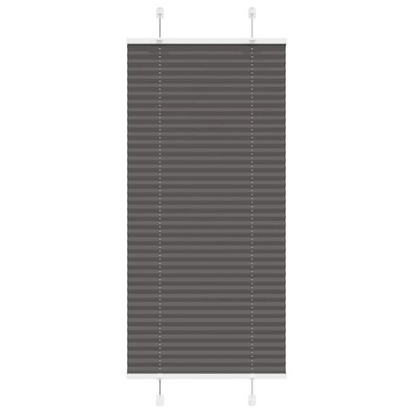 Plissé rolgordijn 55x150 cm stofbreedte 54,4 cm polyester zwart 1