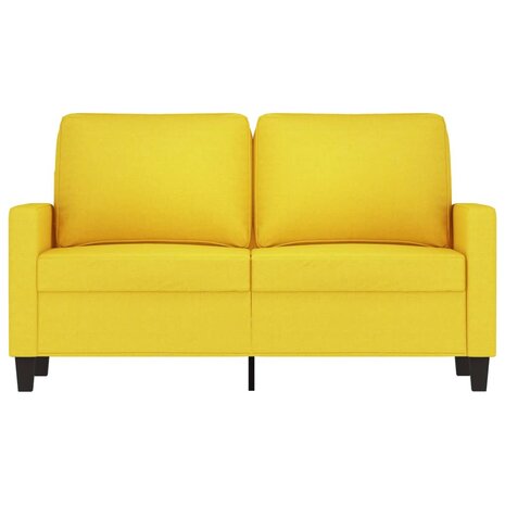 Tweezitsbank 120 cm stof lichtgeel 3